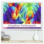 Grandiose Farbenspiele (hochwertiger Premium Wandkalender 2024 DIN A2 quer), Kunstdruck in Hochglanz