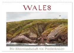 WALES - Die Küstenlandschaft von Pembrokeshire (Wandkalender 2024 DIN A2 quer), CALVENDO Monatskalender