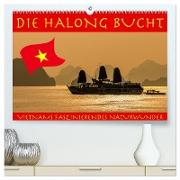 Die Halong Bucht (hochwertiger Premium Wandkalender 2024 DIN A2 quer), Kunstdruck in Hochglanz