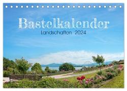 Bastelkalender Landschaften 2024 (Tischkalender 2024 DIN A5 quer), CALVENDO Monatskalender