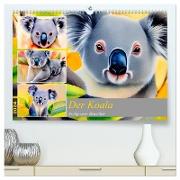 Der Koala 2024. Aschgrauer Beutelbär (hochwertiger Premium Wandkalender 2024 DIN A2 quer), Kunstdruck in Hochglanz
