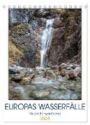 Europas Wasserfälle (Tischkalender 2024 DIN A5 hoch), CALVENDO Monatskalender