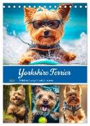 Yorkshire Terrier. Fröhliche Energiebündel in Aktion (Tischkalender 2024 DIN A5 hoch), CALVENDO Monatskalender