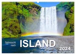 Sehnsucht nach Island (Wandkalender 2024 DIN A2 quer), CALVENDO Monatskalender