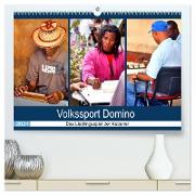 Volkssport Domino - Das Lieblingsspiel der Kubaner (hochwertiger Premium Wandkalender 2024 DIN A2 quer), Kunstdruck in Hochglanz
