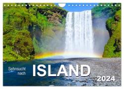 Sehnsucht nach Island (Wandkalender 2024 DIN A4 quer), CALVENDO Monatskalender