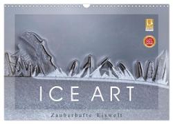 ICE ART - Zauberhafte Eiswelt (Wandkalender 2024 DIN A3 quer), CALVENDO Monatskalender
