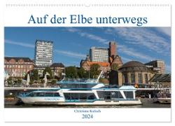 Auf der Elbe unterwegs (Wandkalender 2024 DIN A2 quer), CALVENDO Monatskalender