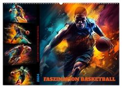 Faszination Basketball (Wandkalender 2024 DIN A2 quer), CALVENDO Monatskalender