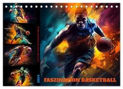 Faszination Basketball (Tischkalender 2024 DIN A5 quer), CALVENDO Monatskalender