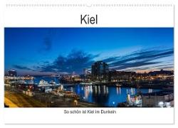 So schön ist Kiel im Dunkeln (Wandkalender 2024 DIN A2 quer), CALVENDO Monatskalender