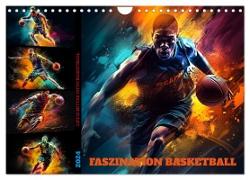 Faszination Basketball (Wandkalender 2024 DIN A4 quer), CALVENDO Monatskalender