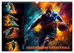 Faszination Basketball (Wandkalender 2024 DIN A3 quer), CALVENDO Monatskalender