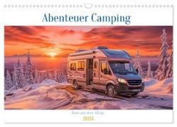 Abenteuer Camping (Wandkalender 2024 DIN A3 quer), CALVENDO Monatskalender