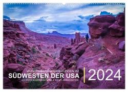 Wunderbare Wanderungen im Südwesten der USA (Wandkalender 2024 DIN A2 quer), CALVENDO Monatskalender