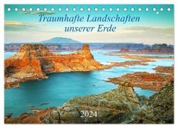Traumhafte Landschaften unserer Erde (Tischkalender 2024 DIN A5 quer), CALVENDO Monatskalender