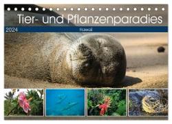 Tier- und Pflanzenparadies Hawaii (Tischkalender 2024 DIN A5 quer), CALVENDO Monatskalender