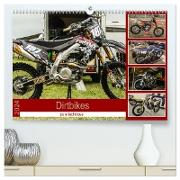 Dirtbikes - pure technique (hochwertiger Premium Wandkalender 2024 DIN A2 quer), Kunstdruck in Hochglanz