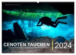 Cenoten Tauchen (Wandkalender 2024 DIN A2 quer), CALVENDO Monatskalender