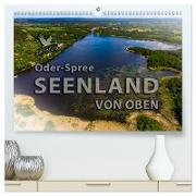 Oder-Spree Seenland von oben (hochwertiger Premium Wandkalender 2024 DIN A2 quer), Kunstdruck in Hochglanz