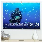 Die schönsten Korallenriffe zum Tauchen auf den Malediven (hochwertiger Premium Wandkalender 2024 DIN A2 quer), Kunstdruck in Hochglanz