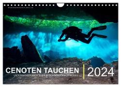 Cenoten Tauchen (Wandkalender 2024 DIN A4 quer), CALVENDO Monatskalender