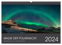 Magie der Polarnacht (Wandkalender 2024 DIN A2 quer), CALVENDO Monatskalender