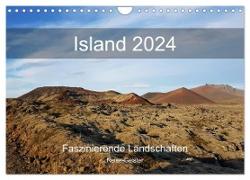 Island Wandkalender 2024 - Faszinierende Landschaftsfotografien (Wandkalender 2024 DIN A4 quer), CALVENDO Monatskalender