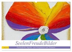 SeelenFreudeBilder - Farbenfrohe Impulse zum Entspannen und Träumen (Wandkalender 2024 DIN A2 quer), CALVENDO Monatskalender