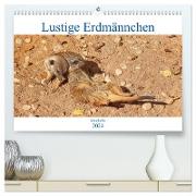 Lustige Erdmännchen (hochwertiger Premium Wandkalender 2024 DIN A2 quer), Kunstdruck in Hochglanz