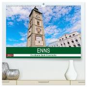 Enns, die älteste Stadt Österreichs (hochwertiger Premium Wandkalender 2024 DIN A2 quer), Kunstdruck in Hochglanz