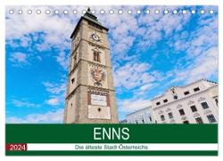 Enns, die älteste Stadt Österreichs (Tischkalender 2024 DIN A5 quer), CALVENDO Monatskalender