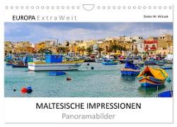 MALTESISCHE IMPRESSIONEN - Panoramabilder (Wandkalender 2024 DIN A4 quer), CALVENDO Monatskalender