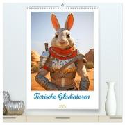 Tierische Gladiatoren (hochwertiger Premium Wandkalender 2024 DIN A2 hoch), Kunstdruck in Hochglanz