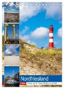 Nordfriesland, Zwischen St. Peter Ording und Sylt (Tischkalender 2024 DIN A5 hoch), CALVENDO Monatskalender