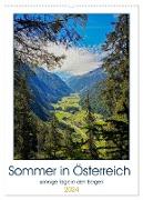 Sommer in Österreich - sonnige Tage in den Bergen (Wandkalender 2024 DIN A2 hoch), CALVENDO Monatskalender