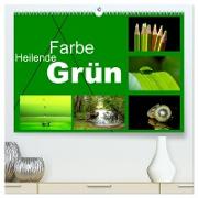 Heilende Farbe Grün (hochwertiger Premium Wandkalender 2024 DIN A2 quer), Kunstdruck in Hochglanz