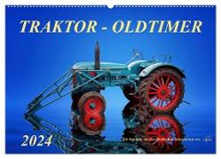 Traktor - Oldtimer (Wandkalender 2024 DIN A2 quer), CALVENDO Monatskalender