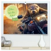 Otter bei der Arbeit (hochwertiger Premium Wandkalender 2024 DIN A2 quer), Kunstdruck in Hochglanz