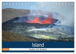 Island - Zauber des Nordens (Tischkalender 2024 DIN A5 quer), CALVENDO Monatskalender