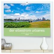 der elbestrom urbanes (hochwertiger Premium Wandkalender 2024 DIN A2 quer), Kunstdruck in Hochglanz