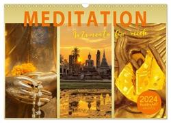 MEDITATION Momente für mich (Wandkalender 2024 DIN A3 quer), CALVENDO Monatskalender