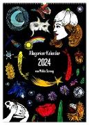 Allegorien-Kalender (Wandkalender 2024 DIN A2 hoch), CALVENDO Monatskalender