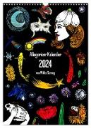 Allegorien-Kalender (Wandkalender 2024 DIN A3 hoch), CALVENDO Monatskalender
