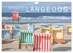 Am Strand von Langeoog (Wandkalender 2024 DIN A4 quer), CALVENDO Monatskalender