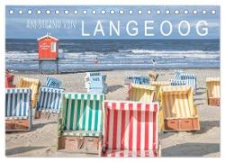 Am Strand von Langeoog (Tischkalender 2024 DIN A5 quer), CALVENDO Monatskalender