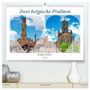 Zwei belgische Pralinen Brügge und Gent (hochwertiger Premium Wandkalender 2024 DIN A2 quer), Kunstdruck in Hochglanz