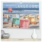 Am Strand von Langeoog (hochwertiger Premium Wandkalender 2024 DIN A2 quer), Kunstdruck in Hochglanz