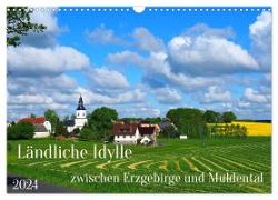 Ländliche Idylle zwischen Erzgebirge und Muldental (Wandkalender 2024 DIN A3 quer), CALVENDO Monatskalender