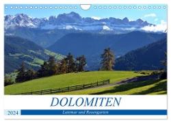 Dolomiten - Latemar und Rosengarten (Wandkalender 2024 DIN A4 quer), CALVENDO Monatskalender